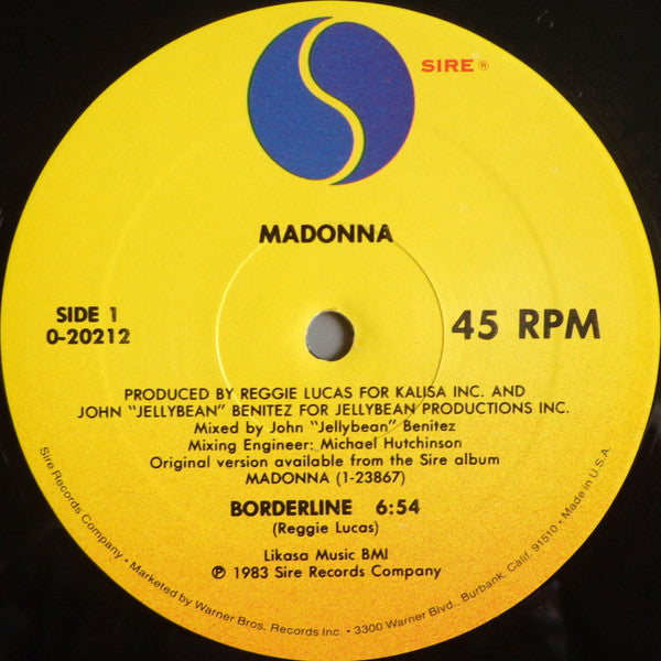 Madonna - Borderline (Vinyl, 12", Maxi-Single, 45 RPM) Very Good (VG) / Very Good Plus (VG+)