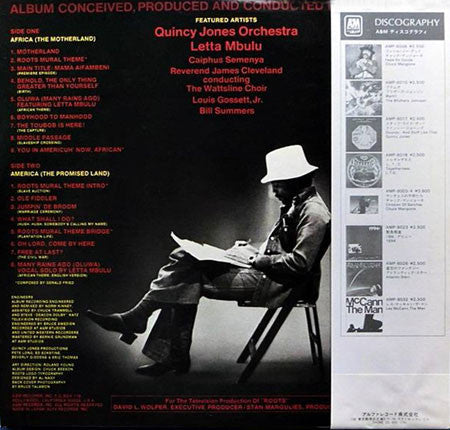 Quincy Jones - Roots: The Saga Of An American Family (Vinyl, LP, Album, Reissue) Very Good (VG) / Good Plus (G+)