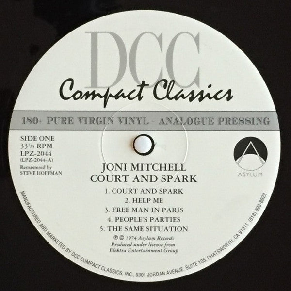 Joni Mitchell - Court And Spark (Vinyl, LP, Album, Limited Edition, Numbered, Reissue, Remastered) Near Mint (NM or M-) / Very Good (VG)