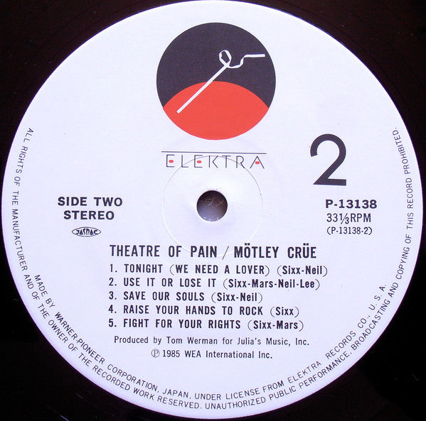 Mötley Crüe - Theatre Of Pain (Vinyl, Flexi-disc, LP, Album, 7", 33...