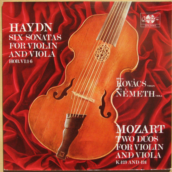 Joseph Haydn - Haydn. Six Sonatas For Violin And Viola. HOB. VI: 1-6 / Mozart. Two Duos For Violin And Viola. K.423 And 424 (2xVinyl, LP, Album, Stereo) Very Good Plus (VG+) / Very Good (VG)