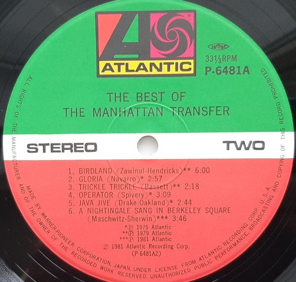 The Manhattan Transfer - The Best Of The Manhattan Transfer (Vinyl, LP, Compilation, Stereo) Very Good Plus (VG+) / Very Good Plus (VG+)