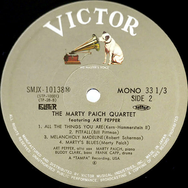 The Marty Paich Quartet - Marty Paich Quartet (Vinyl, LP, Album, Re...