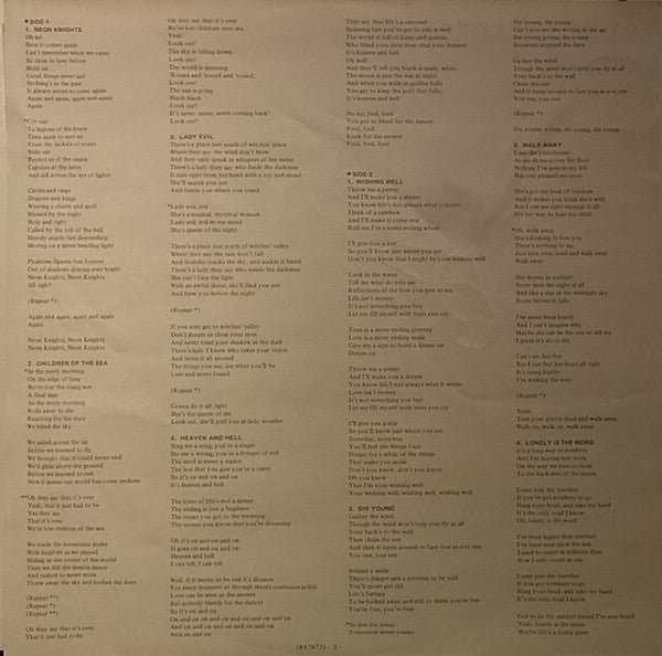 Black Sabbath - Heaven And Hell (Vinyl, LP, Album, Promo) Near Mint (NM or M-) / Very Good Plus (VG+)