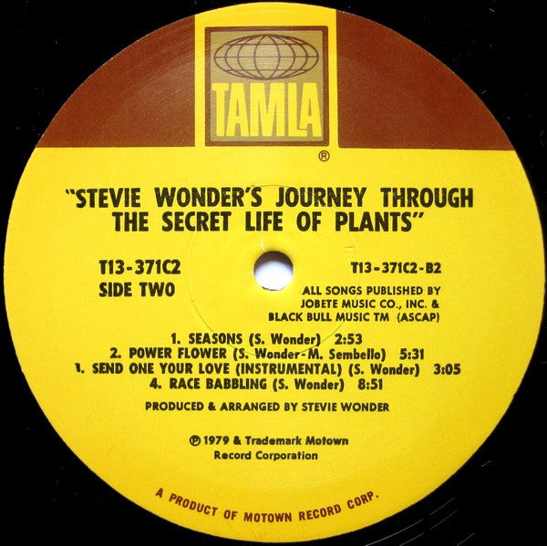Stevie Wonder - Stevie Wonder's Journey Through The Secret Life Of Plants (2xVinyl, LP, Album) Very Good (VG) / Very Good (VG)
