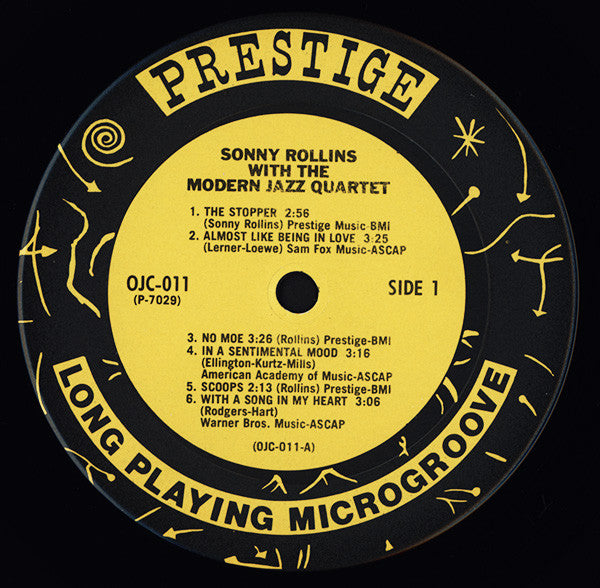 Sonny Rollins - Sonny Rollins With The Modern Jazz Quartet (Vinyl, LP, Album, Reissue, Mono) Good Plus (G+) / Very Good (VG)