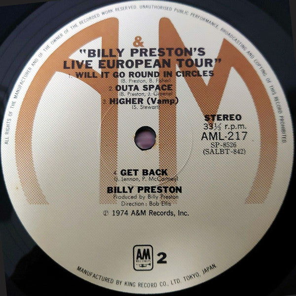 Billy Preston - Live European Tour (Vinyl, LP, Album)