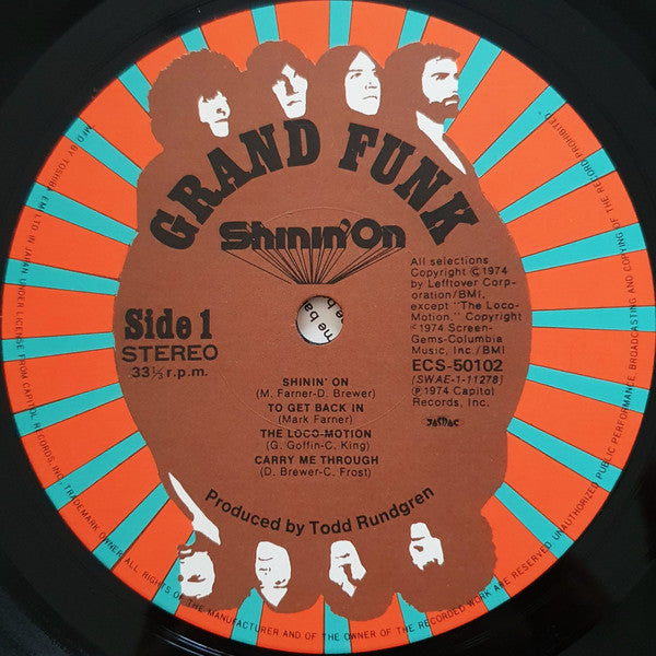Grand Funk Railroad - Shinin' On (Vinyl, LP, Album, Reissue, Stereo) Very Good Plus (VG+) / Very Good Plus (VG+)