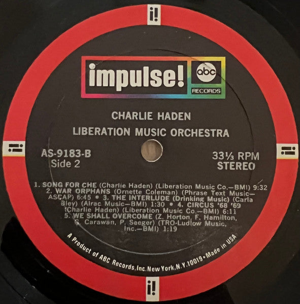 Charlie Haden - Liberation Music Orchestra (Vinyl, LP, Album, Stereo) Good Plus (G+) / Very Good (VG)