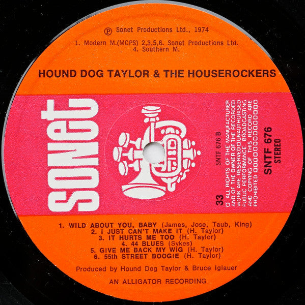 Hound Dog Taylor & The House Rockers - Hound Dog Taylor And The HouseRockers (Vinyl, LP, Album, Reissue) Near Mint (NM or M-) / Very Good Plus (VG+)