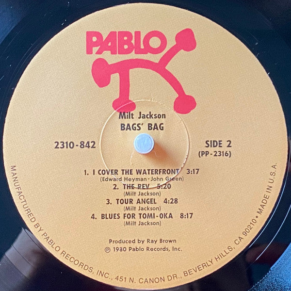 Milt Jackson - Bags'  Bag (Vinyl, LP, Album, Stereo) Very Good (VG) / Good Plus (G+)