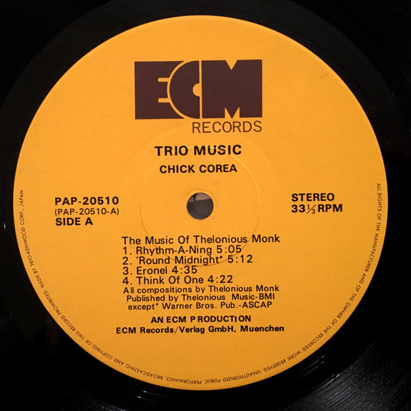 Chick Corea - Trio Music (Vinyl, LP, Album)