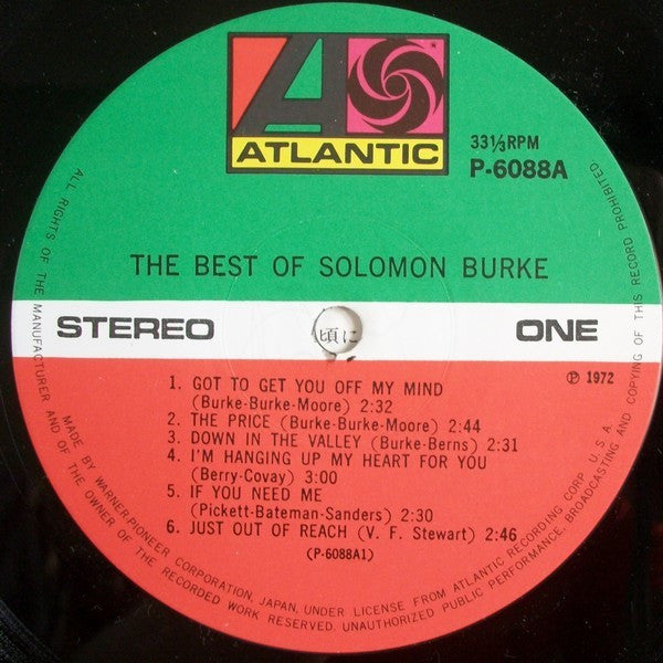 Solomon Burke - The Best Of Solomon Burke (Vinyl, LP, Compilation, Reissue) Very Good Plus (VG+) / Very Good (VG)