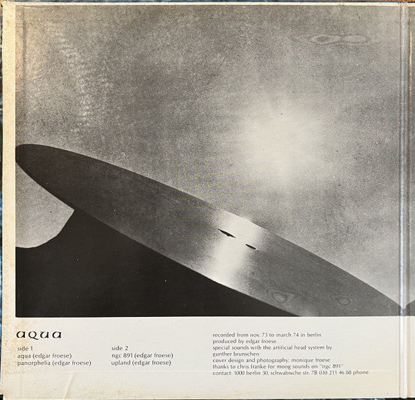 Edgar Froese - Aqua (Vinyl, LP, Album) Very Good (VG) / Very Good Plus (VG+)