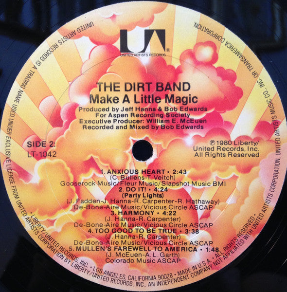 The Dirt Band - Make A Little Magic (Vinyl, LP, Album, Stereo) Very Good (VG) / Good Plus (G+)