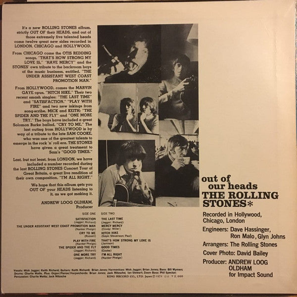 The Rolling Stones - Out Of Our Heads (Vinyl, LP, Album, Stereo) Very Good Plus (VG+) / Good Plus (G+)