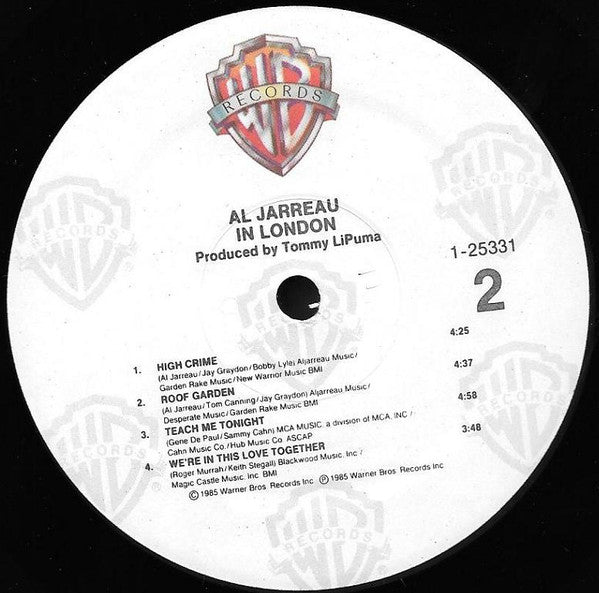 Al Jarreau - In London (Vinyl, LP, Album) Very Good Plus (VG+) / Very Good (VG)