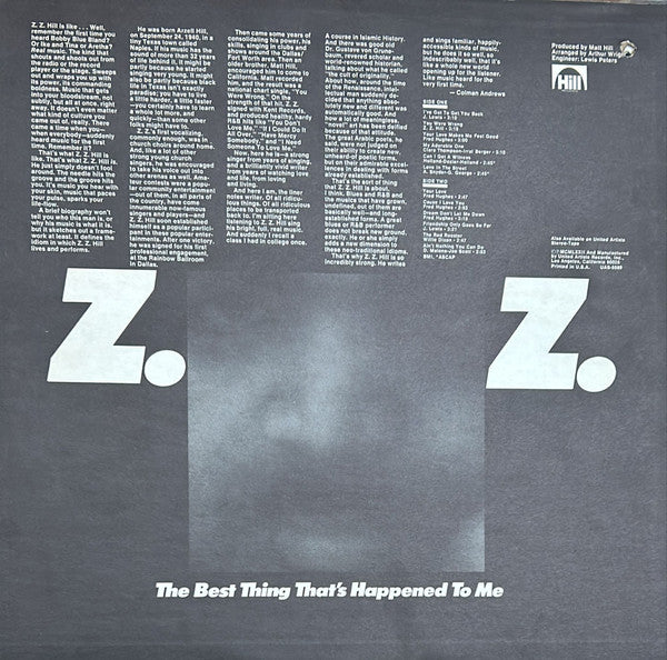 Z.Z. Hill - The Best Thing That's Happened To Me (Vinyl, LP, Album, Stereo) Very Good (VG) / Very Good (VG)