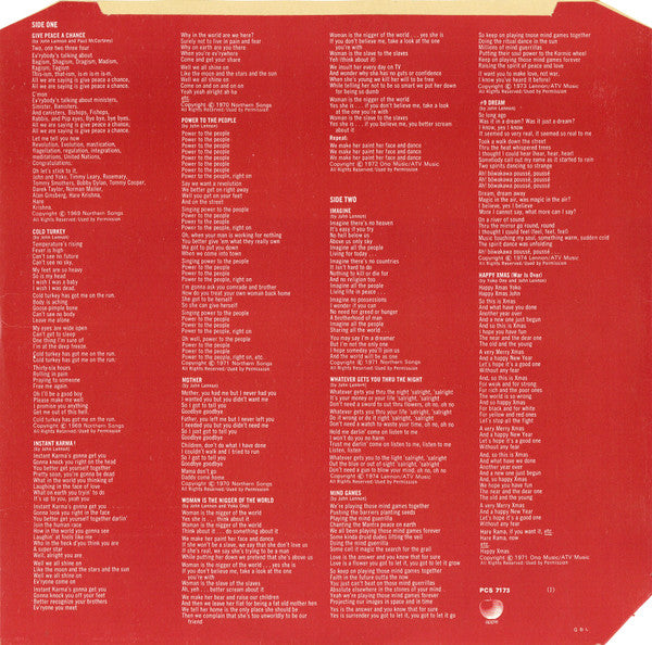 John Lennon - Shaved Fish (Vinyl, LP, Album, Compilation, Stereo) Very Good (VG) / Very Good (VG)