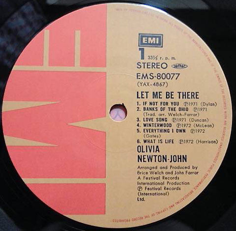 Olivia Newton-John - Let Me Be There (Vinyl, LP, Compilation) Very Good (VG) / Very Good Plus (VG+)