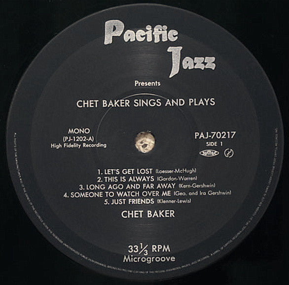 Chet Baker - Sings And Plays With Bud Shank, Russ Freeman And Strings (Vinyl, LP, Album, Reissue, Mono) Very Good (VG) / Very Good (VG)