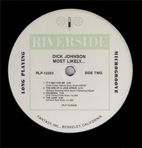 Dick Johnson (3) - Most Likely... (Vinyl, LP, Album, Reissue) Very Good Plus (VG+) / Very Good Plus (VG+)