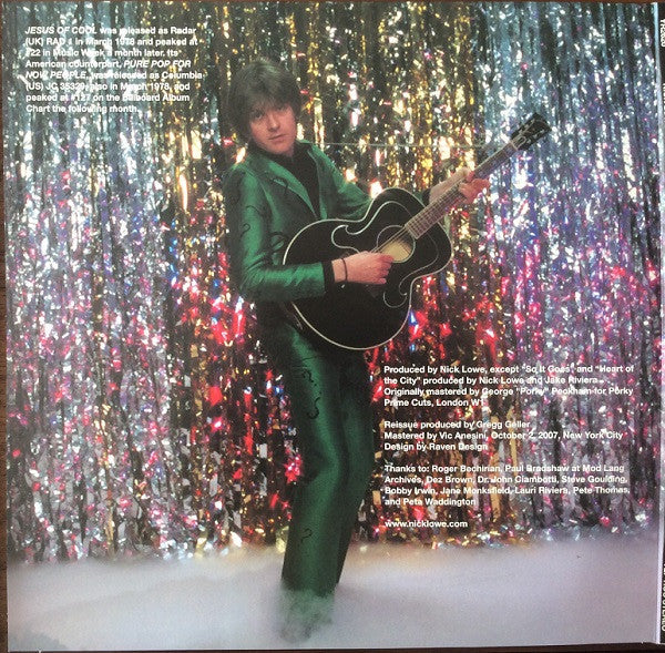 Nick Lowe - Jesus Of Cool (Vinyl, Vinyl, All Media, LP, Album, Reissue, LP, Compilation) Mint (M) / Mint (M)