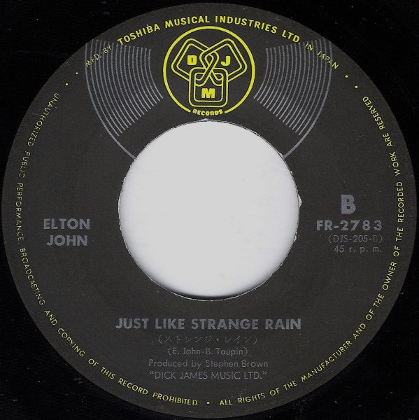 Elton John - It's Me That You Need (Vinyl, 7", 45 RPM, Single, Stereo) Very Good (VG) / Very Good (VG)