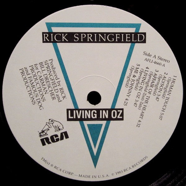 Rick Springfield - Living In Oz (Vinyl, LP, Album, Stereo) Very Good (VG) / Very Good (VG)