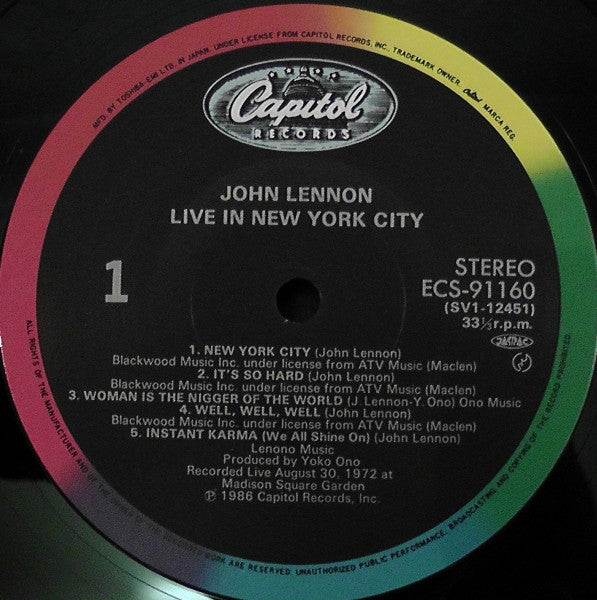 John Lennon - Live In New York City (Vinyl, LP, Album)