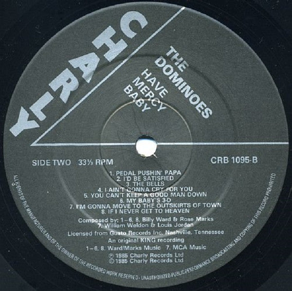 The Dominoes - Have Mercy Baby (Vinyl, LP, Compilation) Very Good Plus (VG+) / Very Good (VG)