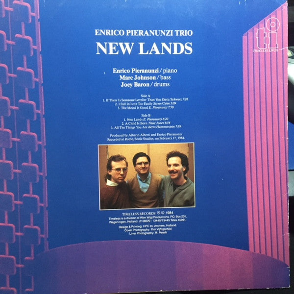 Enrico Pieranunzi Trio - New Lands (Vinyl, LP, Album) Very Good (VG) / Very Good Plus (VG+)