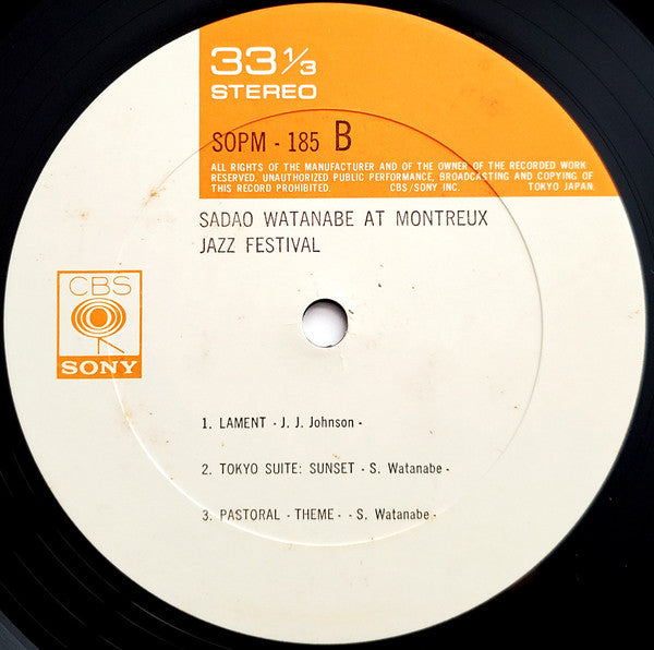 Sadao Watanabe - At Montreux Jazz Festival (Vinyl, LP, Album, Reissue)