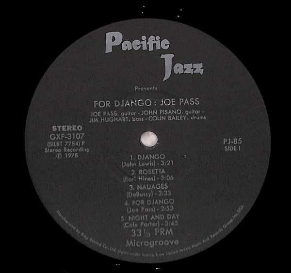 Joe Pass - For Django (Vinyl, LP, Album, Limited Edition, Reissue, ...