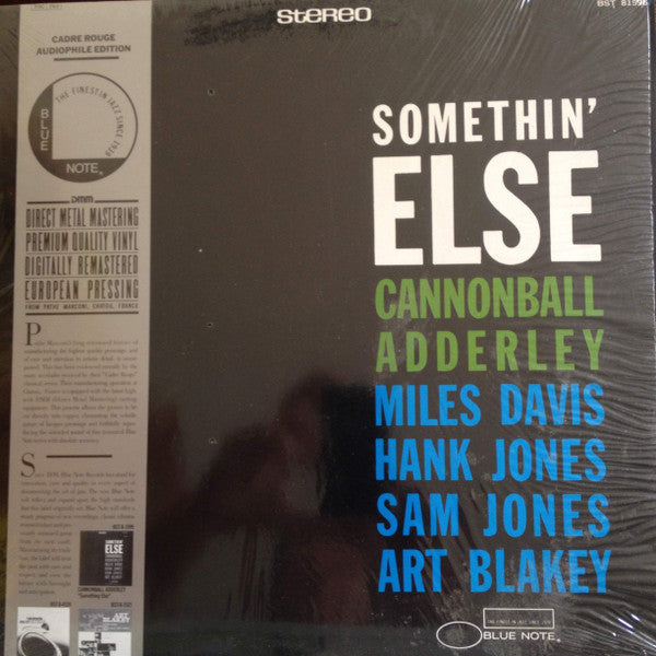 Cannonball Adderley - Somethin' Else (Vinyl, LP, Album, Remastered, Reissue) Very Good Plus (VG+) / Good Plus (G+)