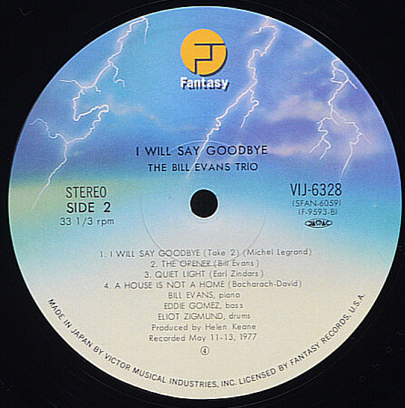 The Bill Evans Trio - I Will Say Goodbye (Vinyl, LP, Album) Very Good (VG) / Very Good (VG)