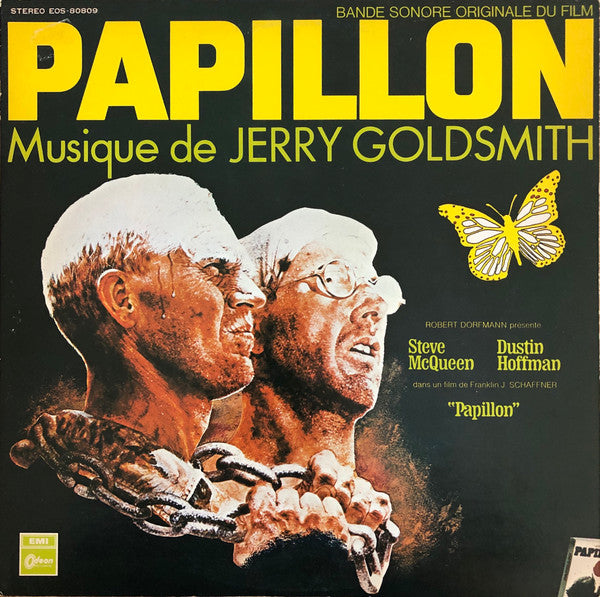 Jerry Goldsmith - Papillon (Bande Sonore Originale Du Film = Original Motion Picture Soundtrack) (Vinyl, LP, Album) Very Good Plus (VG+) / Very Good (VG)