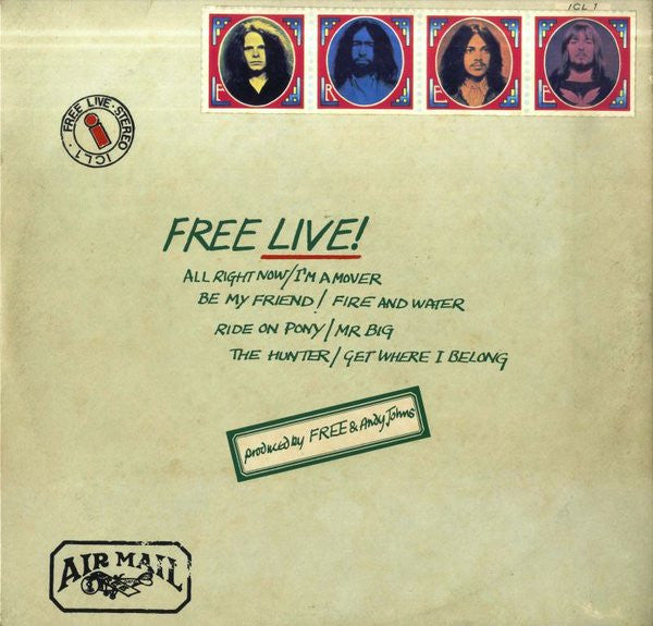 Free - Free Live (Vinyl, LP, Album) Very Good Plus (VG+) / Very Good (VG)