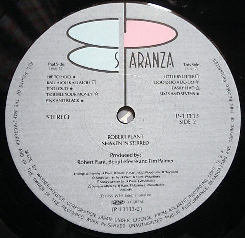 Robert Plant - Shaken 'N' Stirred (Vinyl, LP, Album)