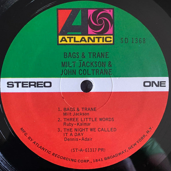 Milt Jackson - Bags & Trane (Vinyl, LP, Album, Stereo) Good Plus (G+) / Very Good Plus (VG+)