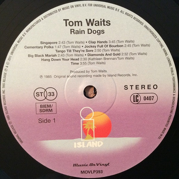 Tom Waits - Rain Dogs (Vinyl, LP, Album, Reissue, Remastered) Near Mint (NM or M-) / Near Mint (NM or M-)