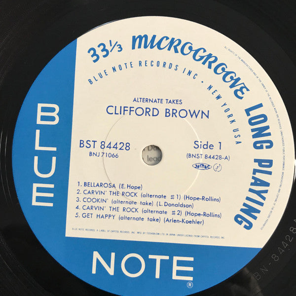 Clifford Brown - Alternate Takes (Vinyl, LP, Album, Reissue, Stereo) Very Good Plus (VG+) / Very Good (VG)