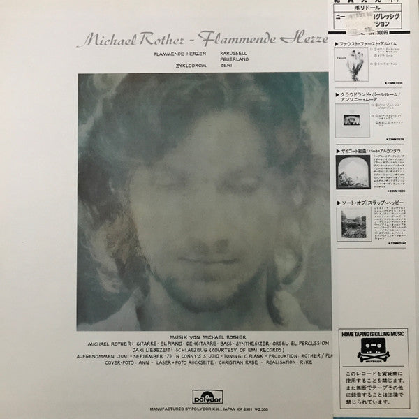 Michael Rother - Flammende Herzen (Vinyl, LP, Album, Reissue) Very Good Plus (VG+) / Very Good Plus (VG+)