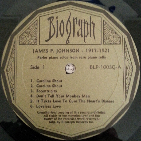 James Price Johnson - 1917-21 (Vinyl, LP, Compilation) Very Good (VG) / Very Good Plus (VG+)