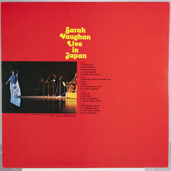 Sarah Vaughan - Live In Japan (Vinyl, LP, Stereo)