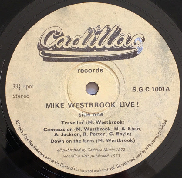 Mike Westbrook - Live (Vinyl, LP, Album) Very Good Plus (VG+) / Very Good Plus (VG+)