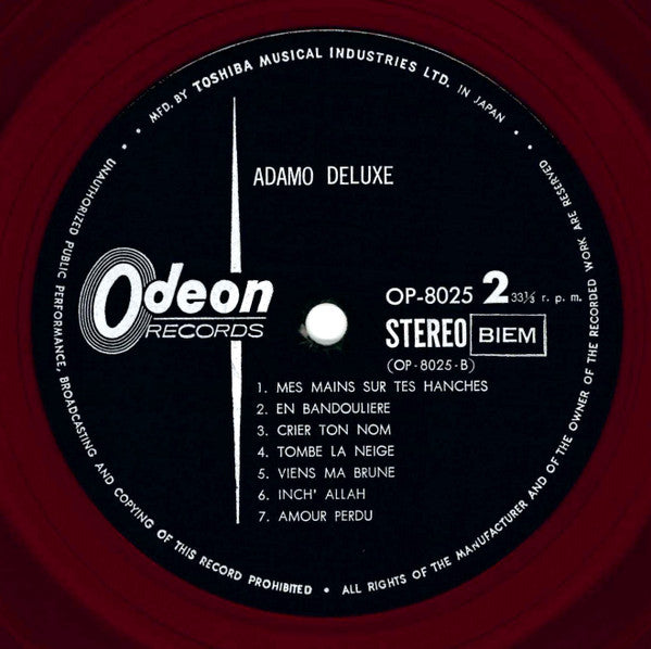 Adamo - Adamo Deluxe (Vinyl, LP, Compilation, Stereo) Very Good (VG) / Very Good (VG)