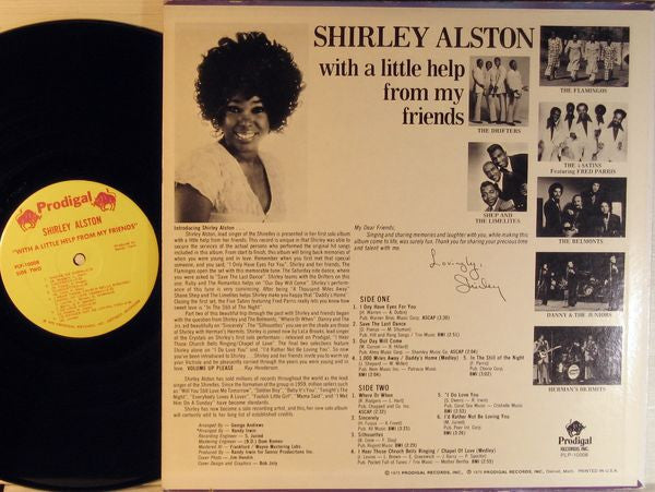 Shirley Alston - With A Little Help From My Friends (Vinyl, LP, Album) Very Good (VG) / Very Good (VG)