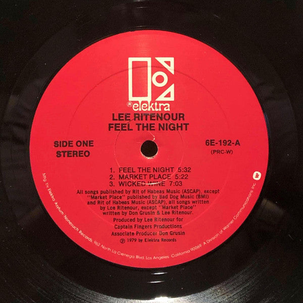 Lee Ritenour - Feel The Night (Vinyl, LP, Album, Reissue, Stereo) Very Good Plus (VG+) / Very Good (VG)