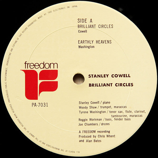 Stanley Cowell - Brilliant Circles (Vinyl, LP, Album) Very Good Plus (VG+) / Very Good Plus (VG+)